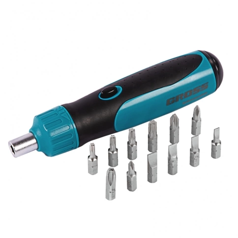 Отвертка реверсивная, механизм SmartPush, 12шт., S2, Gross фото 1