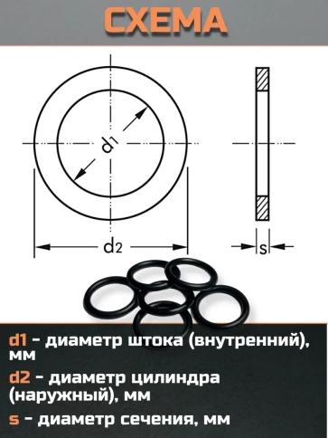 Кольцо уплотнительное 11 мм ( 11х14х19 ) резиновое, 10 шт. фото 2