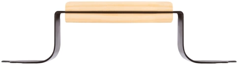 Ручка дверная прямоугольная с деревянными накладками 100 мм  фото 1