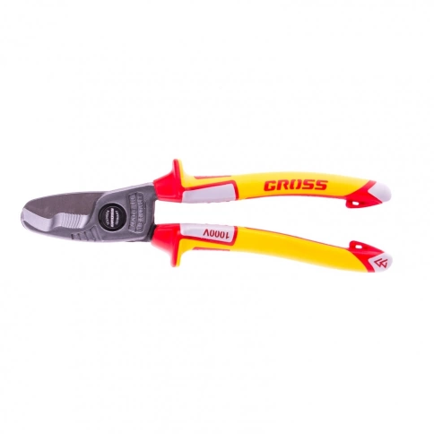 Кабелерез, диэлектрические рук.до 1000В, трехкомпонент.рук. 210 мм Gross фото 1