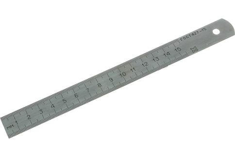 Линейка металлическая 150 мм измерительная фото 1