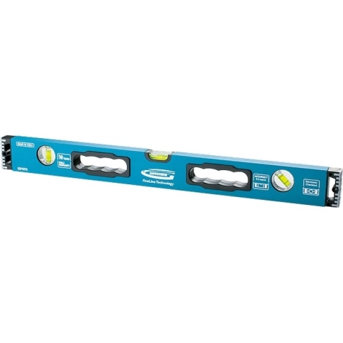 Уровень алюминиевый усиленный с ударопрочными заглушками 3 глазка рукоятки 1200 мм Gross фото 1