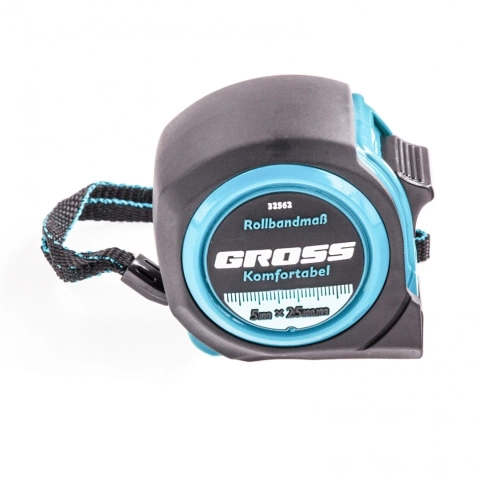 Рулетка Komfortabel 5м х 25мм. обрезинен.корп. Gross фото 2