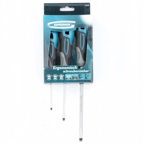 Набор отверток с трехкомпонентными рукоятками SL 3 шт S2 фото 1