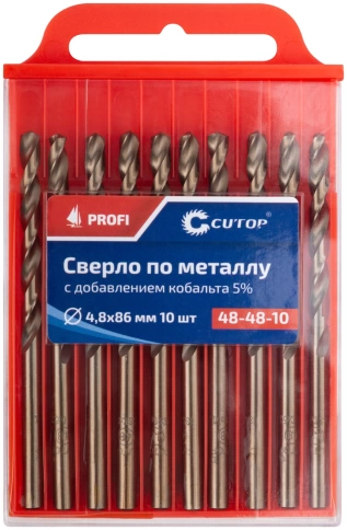 Сверло по металлу Cutop Profi с кобальтом 5%, 4,8х86 мм  фото 3