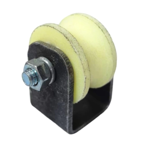 Ролик d40 мм Р2413 на платформе под трубу d15, капролон фото 2