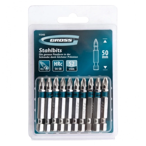 Биты сталь S2 PZ2х50 Gross фото 1