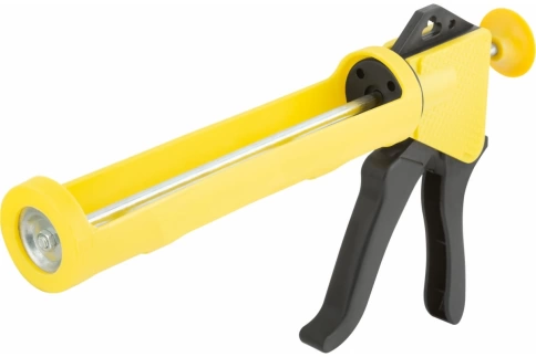 Пистолет для герметика 225 мм полукорпусной, полипропиленовый корпус Профи фото 1