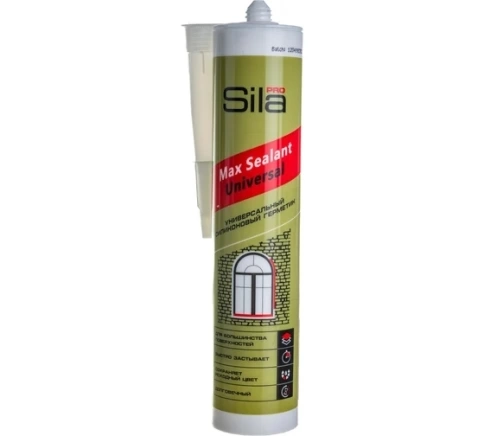 Герметик силиконовый универсальный белый Sila PRO Max Sealant, 280 мл фото 1