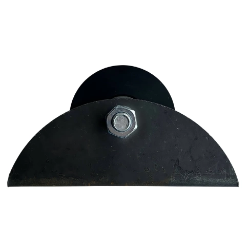 Ролик d70 мм ЧР2706 на большой платформе под трубу 20*20, черный капролон фото 1