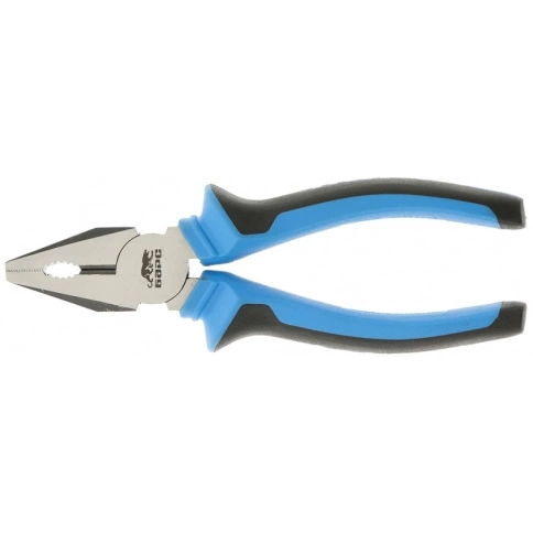 Плоскогубцы комбинированные хром-ванадий, двухкомпонентные рукоятки 180 мм Барс фото 1