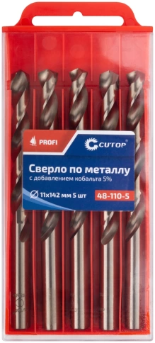 Сверло по металлу Cutop Profi с кобальтом 5%, 11х142 мм  фото 3