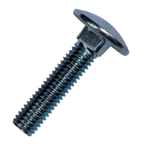 Болт с полукруглой головкой и квадратным подголовком 8х35 мм DIN 603, оцинкованный фото 1