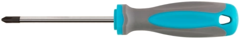 Отвертка, CrV сталь, прорезинененная ручка, РН2х100 мм фото 2