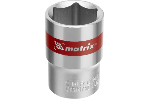 Головка торцевая хромир. 6-гранная CrV под квадрат 1/2 Matrix фото 14