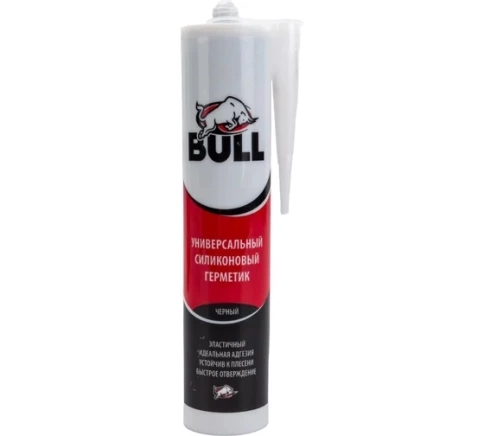 Силикон универсальный черный Bull 280 мл фото 1