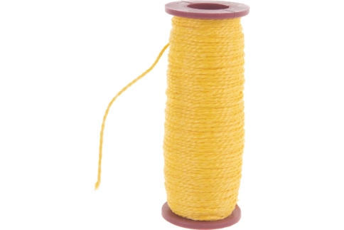 Шнур разметочный капроновый 1,5мм х 50м желтый фото 1
