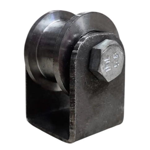 Ролик d50 мм Р3514 на платформе под трубу 1/2 d20 мм, металл фото 1