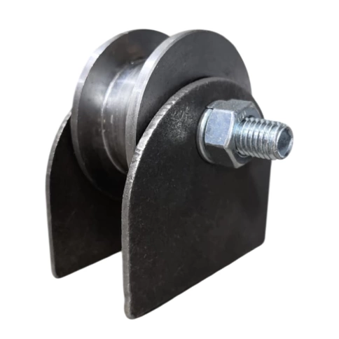 Ролик d65 мм Р3605 на пластинах под трубу 20*20, металл фото 1